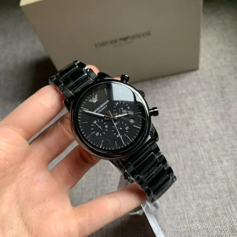 Emporio Armani Luigi Chronograph Black Dial Men's Watch | AR1507